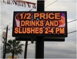 Three Colors LED Sign